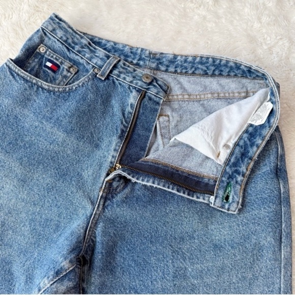 VTG 90s Y2K Tommy Hilfiger Women Blue Triple T Jeans Classic Retro Western - Picture 5 of 10